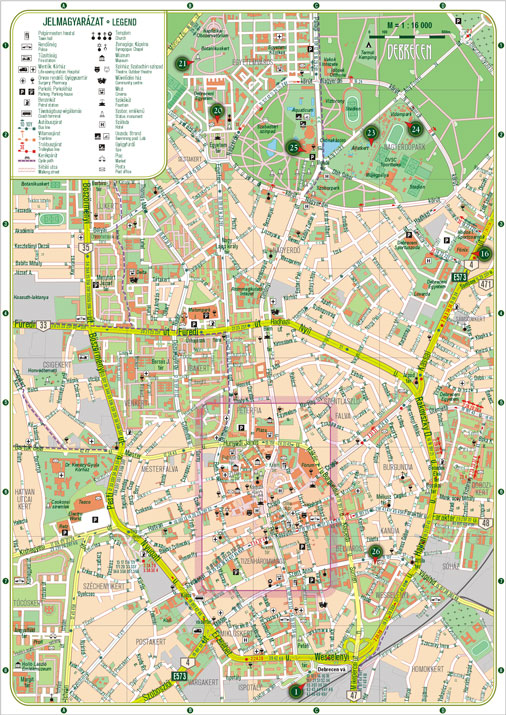 debrecen térkép nyomtatható VÁROSKÉP, útikönyv és térkép, idegenforgalmi kiadvány, Debrecenr debrecen térkép nyomtatható