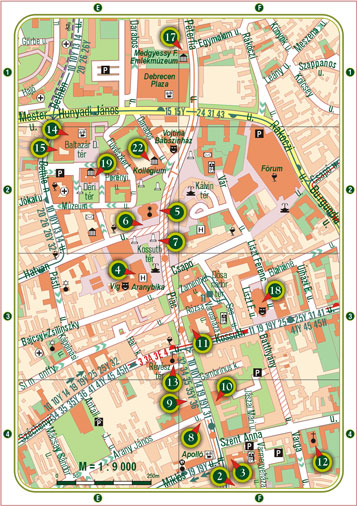 debrecen belváros térkép nyomtatható VÁROSKÉP, útikönyv és térkép, idegenforgalmi kiadvány, Debrecenr debrecen belváros térkép nyomtatható